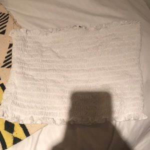 Brandy Melville white scrunchy soft tube top